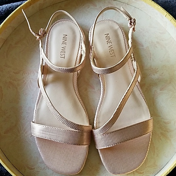 Nine West Shoes - NINE WEST Rose Gold Sandals